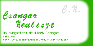 csongor neuliszt business card